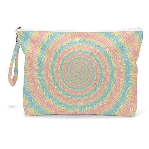 Fokongna Wet Dry Bag for Swimsuit, Travel, Beach, Diaper, Toiletry - Waterproof Large Makeup Pouch With Zipper - Women Girls Sister Friends Gifts - Starfish Sea Beach Rainbow Decor - Image 1