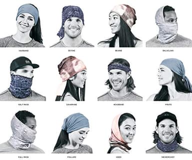Buff CoolNet UV Neck Gaiter, UPF 50 Sun Protection, Breathable, Cooling Bandana, Versatile, Quick Dry Face Mask, Sedona Grey, Adult Size - Image 8
