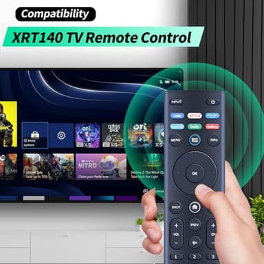 XR140 Remote Control for Vizio All LED LCD HD 4K UHD HDR Smart TVs,Replacement for XR136 Vizio Remote Control with Netflix/Vudu/Xumo/Crackle/Iheart - Image 2