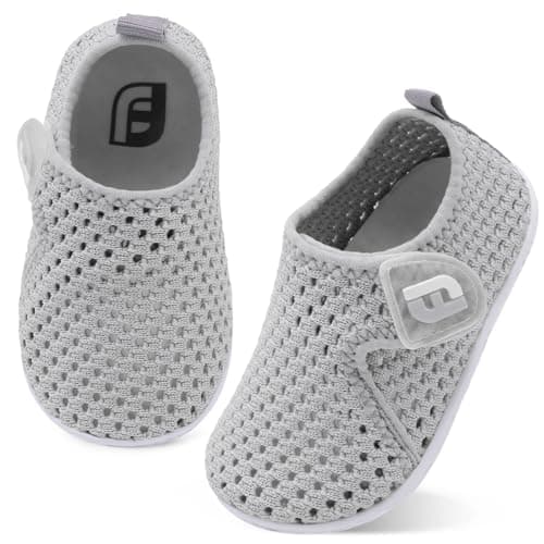 Baby Water Shoes Barefoot Aqua Shoe First Walking Shoes Swim Toddler Sandals for Beach Indoor Outdoor Activity Mesh LightGrey 2.5-3 Years Toddler - Image 1