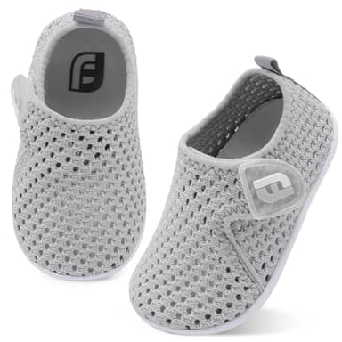 Baby Water Shoes Barefoot Aqua Shoe First Walking Shoes Swim Toddler Sandals for Beach Indoor Outdoor Activity Mesh LightGrey 2.5-3 Years Toddler - Image 1