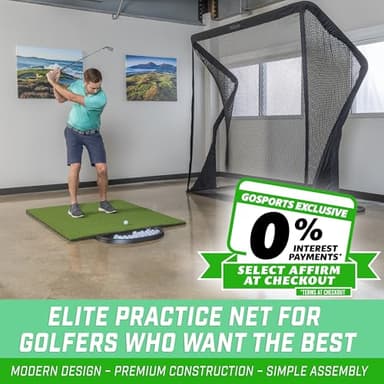 GoSports Elite Golf Practice Net with Steel Frame - Choose 10' or 7' Size - Image 2