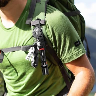 Autonomier 2Pack Heavy Duty Retractable Keychain, Tactical ID Badge Holder Reel Carabiner Clip with Magnetic Closure for Men, Unbreakable Sandwich Construction with 31" Dyneema Cord, Bearing 25oz - Image 6