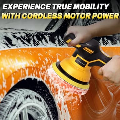 YEARTOP Cordless Car Buffer Polisher with 8 Variable Speed, Car Polisher for Detailing/Polishing/Waxing (Tools Only) - Image 4