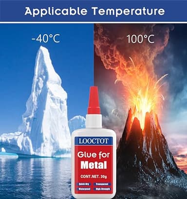 LOOCTOT 30g Metal Glue,Small Piece Metal Repair, Super Instant Glue Bonding Between Metals, Metals and Other Materials,Quick-Dry Waterproof Clear - Image 5