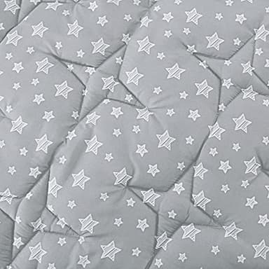 Octagon Playpen Mat Grey, Non Slip 8 Panel Playpen Mattress Mat Fits Regalo Extra Large Play Yard and hiccapop XL 69" Baby Playpen, Grey Star Octagon Playard Pad - Image 3