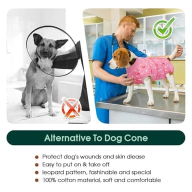 Kuoser Dog Surgery Recovery Suit, Recovery Suit for Female Male Dogs, Dog Onesie After Surgery Spay Neuter, Anti-Licking Pet Surgical Recovery Snugly Suit, Bodysuit for Abdominal Wounds Skin Disease - Image 5