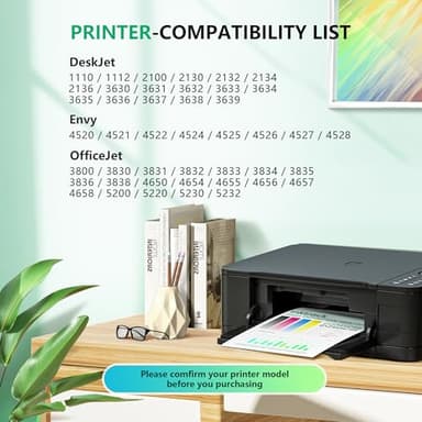 63XL Ink Cartridges Black and Color (2-Pack) Replacement for HP Ink 63 63XL Combo Pack Works for HP OfficeJet 3830 4650 4655 5200 5222 5255, DeskJet 1112 2130 3630, Envy 4510 4520 Series | L0R46AN - Image 2