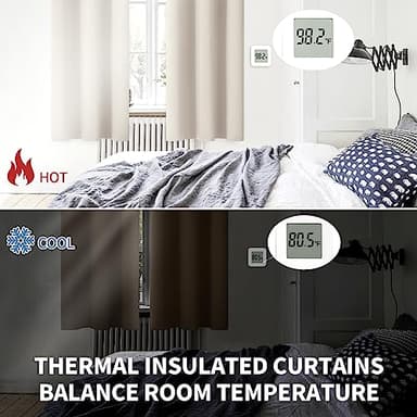 BGment Room Darkening Curtains 54 Inches Long - Grommet Thermal Insulated Drapes Window Treatment Curtains for Bedroom, 2 Panels, 52 x 54 Inch, Camel - Image 4