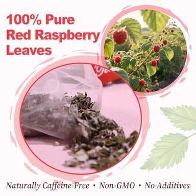 FullChea - Raspberry Leaf Tea Bag, 40 Teabags - Natural Pregnancy Tea - Pure Red Raspberry Leaf Herbal Tea - Non-GMO - Caffeine-free - Help Childbirth & Support Menstrual - Image 3