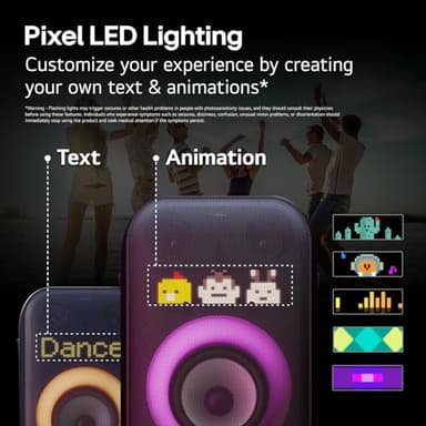 LG XL9T XBOOM Portable Tower Speaker with Pixel LED Lighting - Image 4