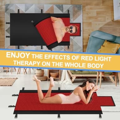 Kaoudt 2025 New Dual Wavelength LED Beads 660nm&850nm Red Light Therapy Mat Full Body Used to Relieve Pain 73''x 33'' - Image 7