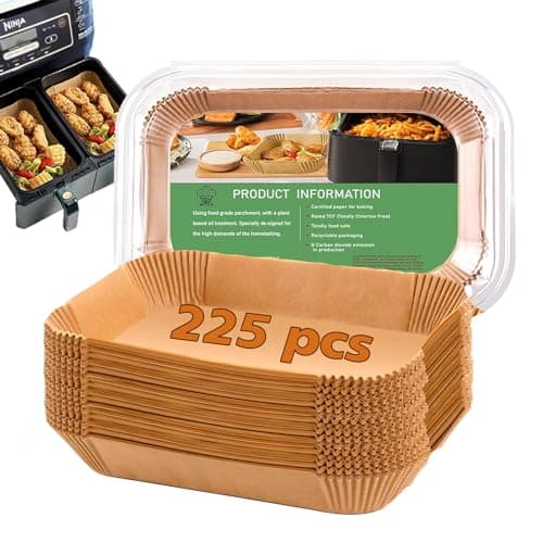 Air Fryer Liners for Ninja Dual, Air Fryer Parchment Paper Liners Disposable for Ninja DZ201, Ninja Foodi Liners, Disposable Ninja Dual Rectangular, AirFryer Paper Liners Rectangle Accessories Ninja - Image 1