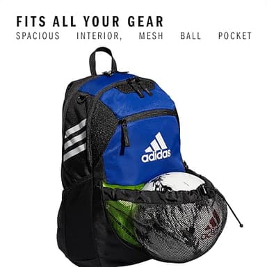 adidas Stadium Team Sports Backpack for Men and Women (36l) Durable Athletic Laptop Bag, Royal Blue/3.0, OSFA - Image 2