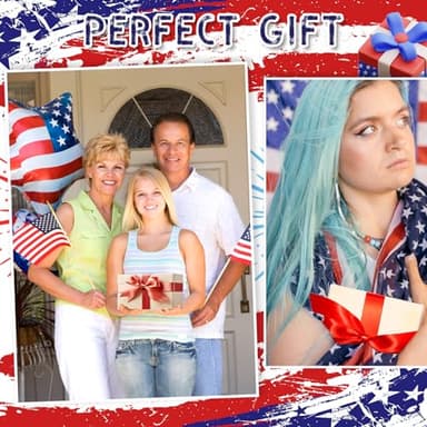 QAUYETM 42PCS Patriotic Shoe Charms for Clogs and Sandals Include American Flag Letters and Fun Designs Red White Blue PVC Accessories for Kids Teens Adults 4th of July Independence Day Party Favors - Image 7