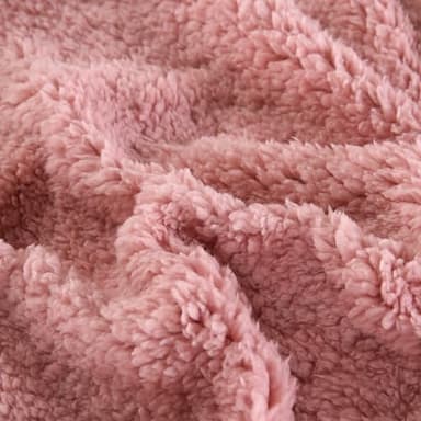 PU MEI Sherpa Throw Blanket for Couch Sofa 90”*80”- Fleece 3D Tufted Fuzzy Soft Cozy Blanket for Bed, Thick Warm Blanket for All Seasons, (Pink, 80"*90") - Image 7