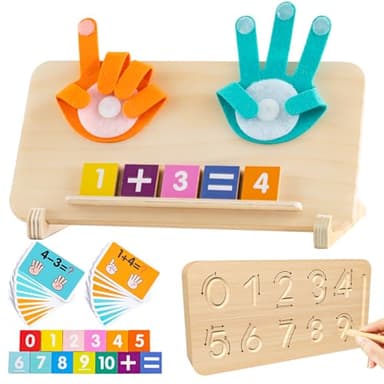 Montessori Toys for 3 4 5 Year Old,Double-Sided Preschool Learning Toys for Toddlers age 2-4,Educational Math manipulatives Number Counting Blocks for Kids,Christmas Stocking Stuffers for Boys Girls - Image 1