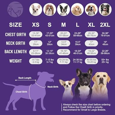 cyeollo Recovery Suit for Dogs Surgery Suit Female Spay Soft Pet Onesie Bodysuit Male Dog Neuter, Small Dogs Surgical Recovery Shirt, Striped, L - Image 5