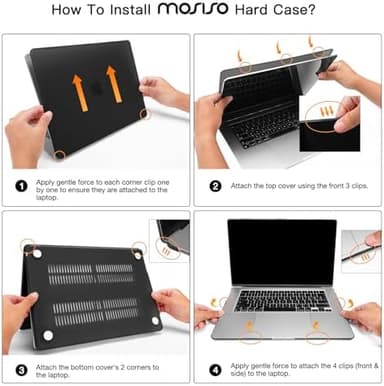 MOSISO Compatible with MacBook Air 15 inch Case M4 M3 M2 2025 2024 2023 Release A3241 A3114 A2941 with Touch ID, Plastic Hard Shell Case&Keyboard Cover&Screen Protector&Storage Bag, Caramel Brown - Image 4