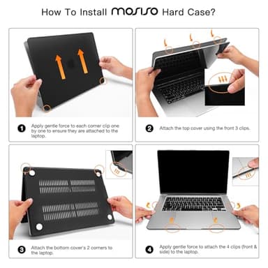 MOSISO Compatible with MacBook Air 15 inch Case 2025 2024 2023 Release M4 A3241 M3 A3114 M2 A2941 Touch ID, Plastic Hard Shell&Puffy Sleeve Bag&Keyboard Cover&Webcam Cover&Screen Film, Sand - Image 7
