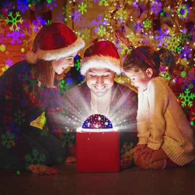 MOKOQI Snowflake Projector Night Light Indoor, Snowflake Nightlight with Timer, Star Lights Projector for Ceiling Kids Room Decor Gifts for 3-8 Year Old Girls Christmas Birthday Gift for Toddler - Image 2