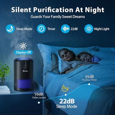 FreAire Air Purifiers for Home, Air Purifiers for Bedroom Up to 538 Ft²/h, Room Air Purifier with 3-in-1 Filter for Smoke Pet Dander Odors with Sleep Mode Timer Fragrance for Bedroom Office Kitchen - Image 5