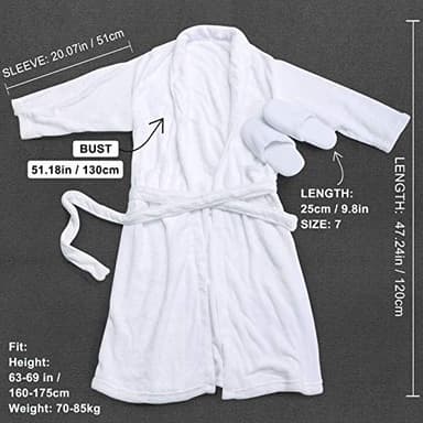 Spa Luxetique Robe and Slippers Spa Set Women, Christmas Gifts, 6pcs Flannel Soft Bath Robe, Bath and Body Works Bath Sets with Slippers, Body Lotion, Bath Bombs, Robe Sets for Women - Image 4