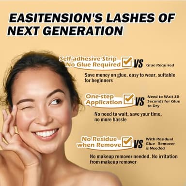 EASITENSION 156 PCS Self Adhesive Eyelashes Clusters Kit Lash Clusters DIY Eyelashes Pre Glued No Glue Needed No Remover No residue - Image 7