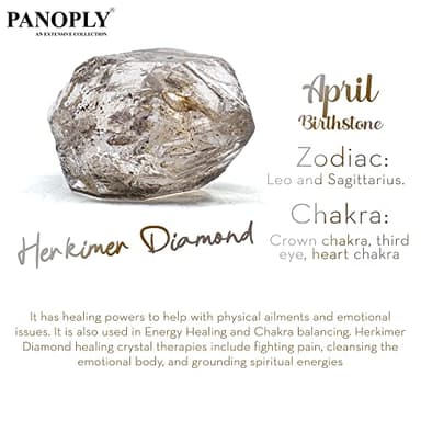 Raw Herkimer Diamond Ring with 925 Sterling Silver Four Prong Set Ring for Girl Women (6) - Image 5