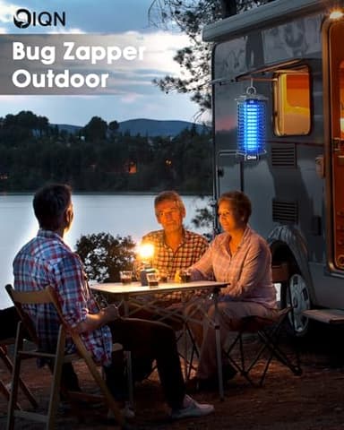 Bug Zapper Outdoor, Plug in Electric Mosquito Fly Zapper w/ 15W Light & 4200V Grid & on/Off Switch, Mosquito Traps & Killer for Indoor, Kitchen, Patio, Backyard and More (Black) - Image 6