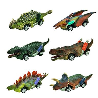 DINOBROS Dinosaur Toy Pull Back Cars,6 Pack Dino Toys for 3 Year Old Boys Girls and Toddlers,Boy Toys Age 3,4,5 and Up,Pull Back Toy Cars,Dinosaur Games with T-Rex - Image 9
