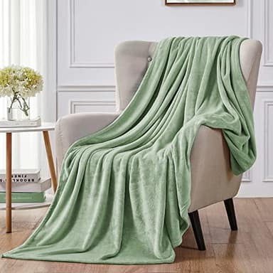 Walensee Fleece Blanket Plush Throw Fuzzy Lightweight (King Size 108x90 Sage Green) Super Soft Microfiber Flannel Blankets for Couch, Bed, Sofa Ultra Luxurious Warm and Cozy for All Seasons - Image 7
