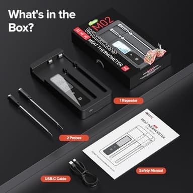 Smart Wireless Meat Thermometer with Dual Probes - Advanced Bluetooth Cooking Thermometer for Perfect Grilling, Smoking, Oven Roasting & Air Frying, Long Range Monitoring & Smart Alerts - Image 9