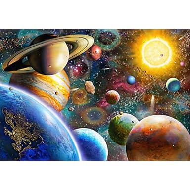 Jigsaw Puzzles 1000 Pieces for Adults, Families (Space Traveler, Solar System) Pieces Fit Together Perfectly - Image 1