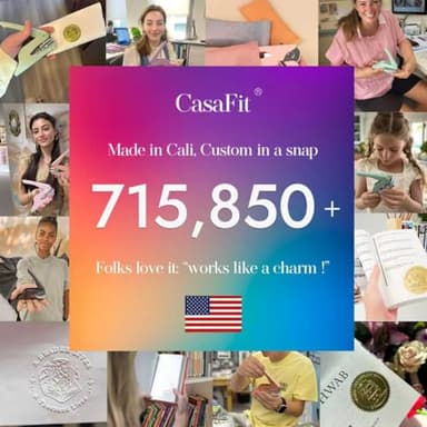 CasaFit Book Embosser Personalized - Custom Library Stamp with Metal Carving Molds | for Book Lovers/Teachers/Students Unforgettable Gift - Image 6