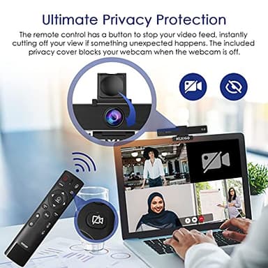 NexiGo Zoom Certified, N950P 4K Zoomable Webcam with Remote Control, Sony_Starvis Sensor, 5X Digital Zoom, Pro Web Camera with Dual Stereo Mics, for Zoom Skype Teams Twitch - Image 8