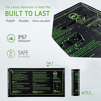 MET Certified 2 Pack Seedling Heat Mat, Seedfactor Waterproof Durable Germination Station Heat Mat, Warm Hydroponic Heating Pad for Indoor Home Gardening Seed Starter(10" X 20") - Image 7