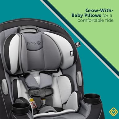 Safety 1st Grow and Go All-in-One Slim Convertible Car Seat, Rear Facing, 5-40 lbs, Forward Facing (30–65 lbs), High Back Booster Seat 40-100 pounds, Carbon Rose - Image 5