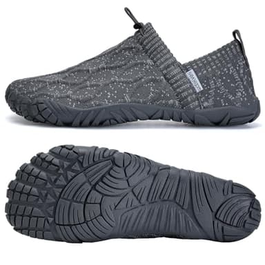 WateLves Barefoot Water Shoes Women Men Minimalist Comfortable Walking Shoes Beach Outdoor Running Sneakers (Dark Grey,43) - Image 3