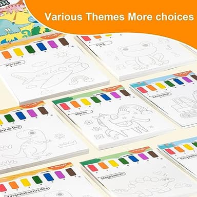 YPLUS Paint with Water Books for Toddlers, Art Craft Toys Watercolor Painting Paper for Kids Gift for Drawing with Brush - 3 Themes - Image 4