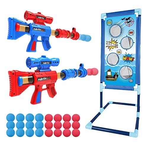 YEEBAY Shooting Game Toy for Age 6, 7, 8,9,10+ Years Old Kids, Boys - 2pk Air Guns & Shooting Target & 24 Foam Balls - Ideal Gift - Compatible with Toy Guns - Image 1