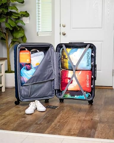 Large Compression Packing Cubes for Travel-Packing Cube Luggage Organizers 7 Piece Set for Checked Luggage-Ultralight, Expandable/Compression Bags by TRIPPED Travel Gear (National Parks) - Image 2