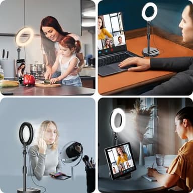 Desk Ring Light with Telescopic Stand, Travel Desktop Hola Light for Phone Selfie Laptop Zoom Video Calls Makeup Tiktok Reels Live Streaming - Image 7