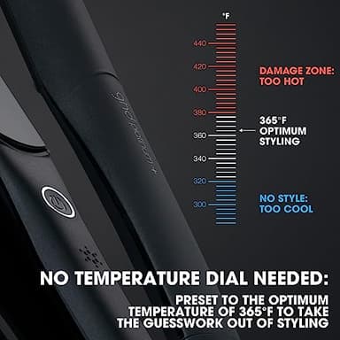 ghd Platinum+ Styler - 1” Smart Flat Iron Hair Straightener - Professional Ceramic Styling Tool with Predictive Heat Control and Automatic Shut-Off - More Shine and More Color Protection - Black - Image 3