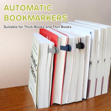 SMUK 3 Pieces Silicone Bookmark, Unique Automatic Bookmarks for Book Lovers Reading Women Men Teens Teachers, Book Mark Book Page Keeper Reading Gifts for Reading Lovers - Image 6