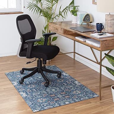 Anji Mountain Rug'd Office Chair Mat for Carpet & Hardwood Floor - Jacquard Woven Top, Anti-Slip Backing, Low Pile, Floor Protector Desk Chair Mat, Office Rugs for Rolling Chairs (36 x 48) - Image 6