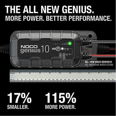 NOCO GENIUS10: 10A 6V/12V Smart Battery Charger – Automatic Maintainer, Trickle Charger & Desulfator with Overcharge Protection & Temperature Compensation – For Lead-Acid & Lithium Batteries - Image 2