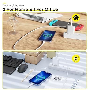 Fast Charger iPhone,i Phone Charge Cable,3Pack iPhone Charger Fast Charging 6Foot Phone Charging USB C Charge Adapter 6FT Type C to Lightning Cable for iPhone 14 Pro Max/14 Plus/13/12 Mini/11/10/XS/SE - Image 6