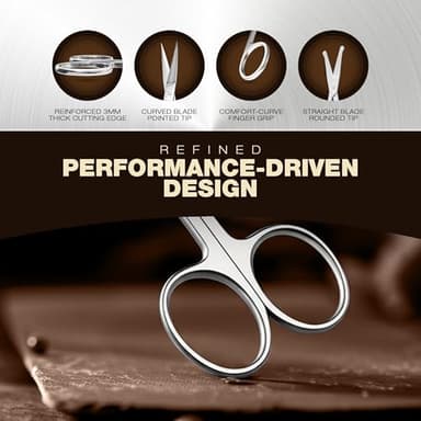 Utopia Care Eyebrow Scissors, Professional Stainless Steel Small Shears for Men and Women, Nose Hair Scissors for Grooming Mustache, Beard, Eyelashes, Ear Hair Trimming, Silver - Image 4