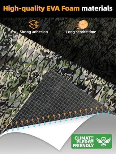 FOCEAN Boat Flooring EVA Foam Boat Decking Camo Marine Flooring Self-Adhesive Marine Mat for Motorboat RV Yacht Kayak, 94.5''x 23.6'', Forest Camo - Image 2